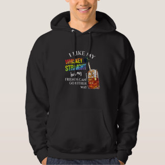 Ich mag Whiskey direkt, aber meine Freunde können Hoodie