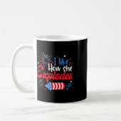 Ich mag, wie sie Feuerwerke explodiert Funny Viert Kaffeetasse (Links)