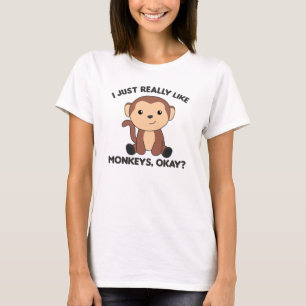 Ich mag wirklich Affen, okay - süßer Affe T-Shirt