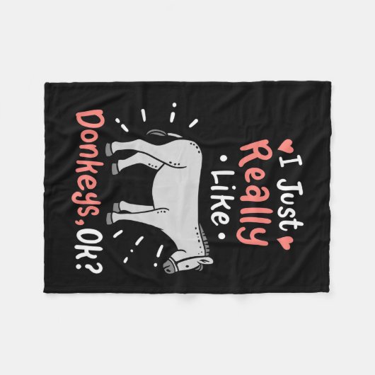 Ich mag wirklich Donkeys Fleecedecke (Vorderseite (Horizontal))