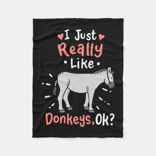 Ich mag wirklich Donkeys Fleecedecke (Vorderseite)