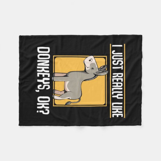 Ich mag wirklich Donkeys Fleecedecke (Vorderseite (Horizontal))