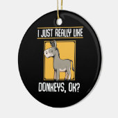 Ich mag wirklich Donkeys Keramik Ornament (Links)