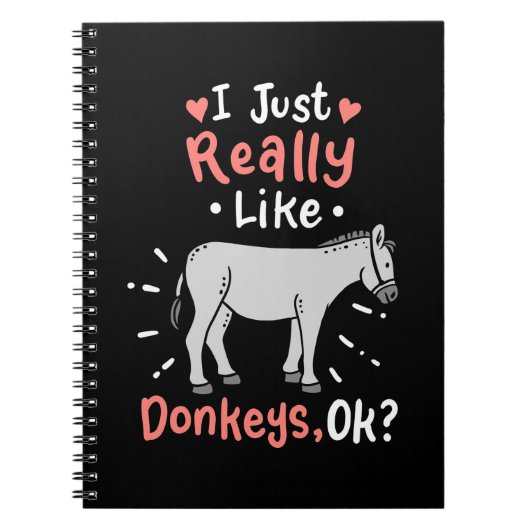 Ich mag wirklich Donkeys Notizblock (Vorderseite)