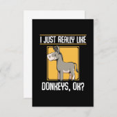 Ich mag wirklich Donkeys RSVP Karte (Vorne/Hinten)