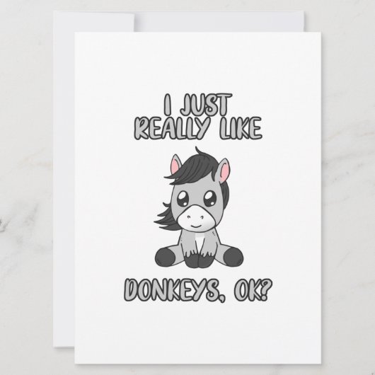 Ich mag wirklich Donkeys Save The Date (Vorderseite)