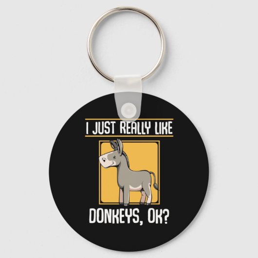 Ich mag wirklich Donkeys Schlüsselanhänger (Vorderseite)