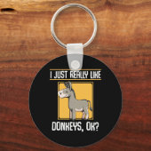 Ich mag wirklich Donkeys Schlüsselanhänger (Vorderseite)