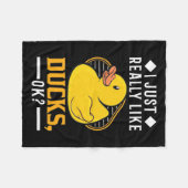 Ich mag wirklich Enten Fleecedecke (Vorderseite (Horizontal))