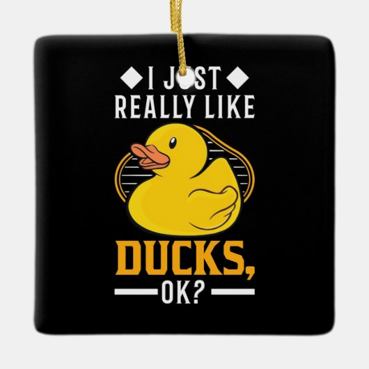 Ich mag wirklich Enten Keramikornament (Vorderseite)