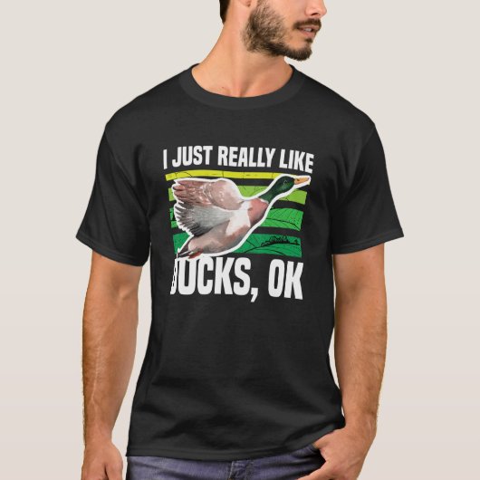 Ich mag wirklich Enten Ok Duck T-Shirt (Vorderseite)