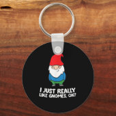 Ich mag wirklich Gnomes, Ok Garden Gnome Schlüsselanhänger (Vorderseite)
