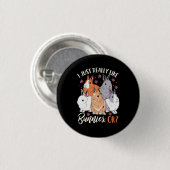 Ich mag wirklich Kaninchen Button (Vorne & Hinten)