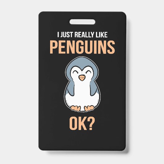 Ich mag wirklich Pinguin Ausweis (Vorderseite)