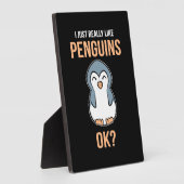 Ich mag wirklich Pinguin Fotoplatte (Seite)