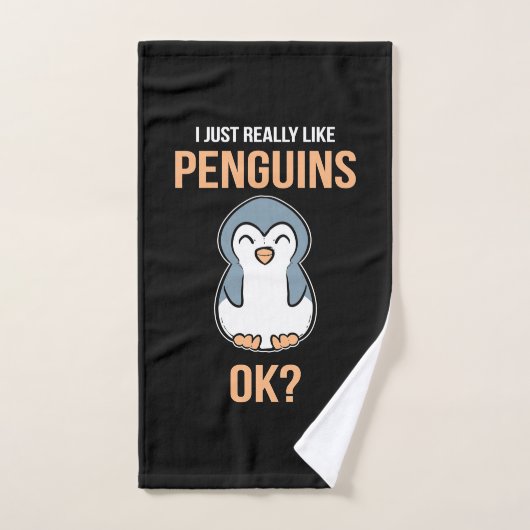 Ich mag wirklich Pinguin Handtuch (Handtuch)