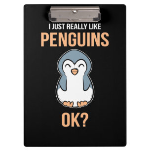 Ich mag wirklich Pinguin Klemmbrett