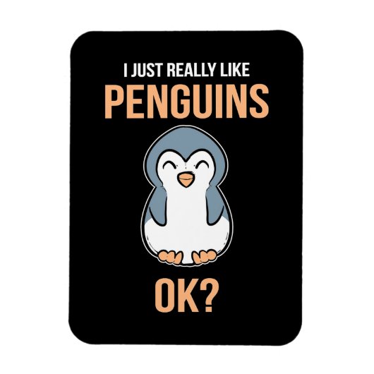 Ich mag wirklich Pinguin Magnet (Vertikal)
