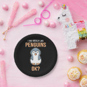 Ich mag wirklich Pinguin Pappteller (Party)