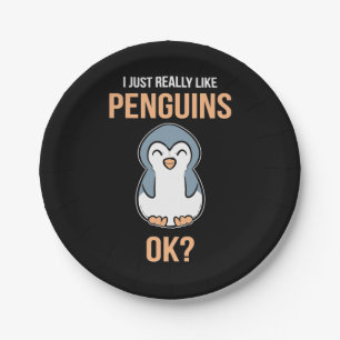 Ich mag wirklich Pinguin Pappteller