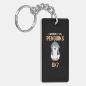 Ich mag wirklich Pinguin Schlüsselanhänger (Vorderseite links)