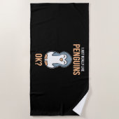 Ich mag wirklich Pinguin Strandtuch (Vorderseite)