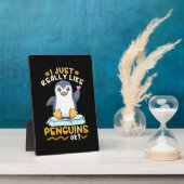 Ich mag wirklich Pinguine Fotoplatte (Seite)