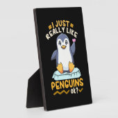 Ich mag wirklich Pinguine Fotoplatte (Seite)