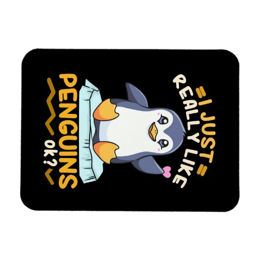 Ich mag wirklich Pinguine Magnet (Horizontal)