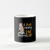 Ich mag wirklich Pinguine, ok Kaffeetasse (Mittel)