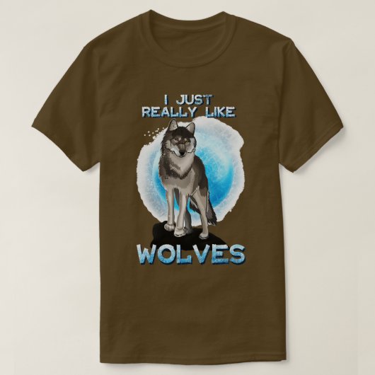Ich mag wirklich Wölfe T-Shirt (Design vorne)