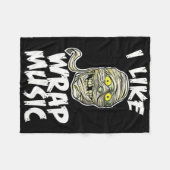 Ich mag Wrap Music Funny Halloween Mummy Fleecedecke (Vorderseite (Horizontal))