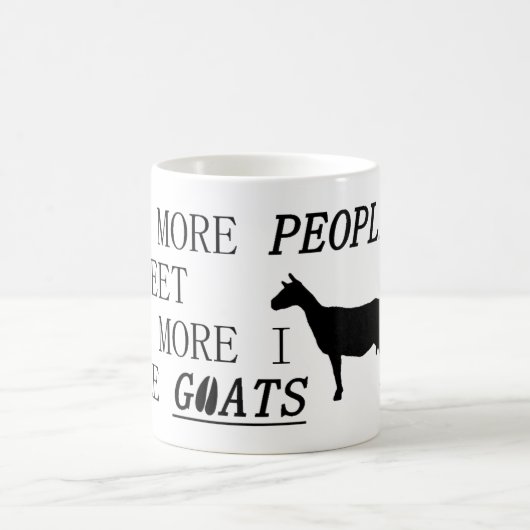 Ich mag Ziegen mehr Kaffeetasse (Mittel)
