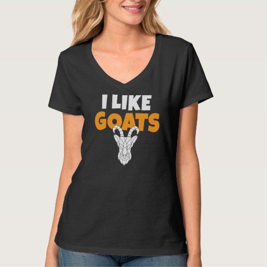 Ich mag Ziegen T-Shirt (Vorderseite)