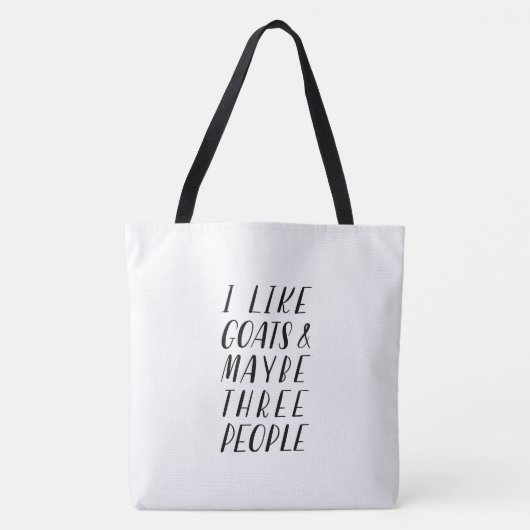 Ich mag Ziegen - Tasche (Vorderseite)