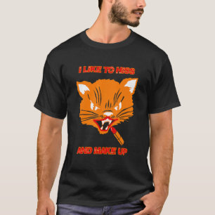 Ich mag zischen und mich versöhnen (Orange Katze r T-Shirt