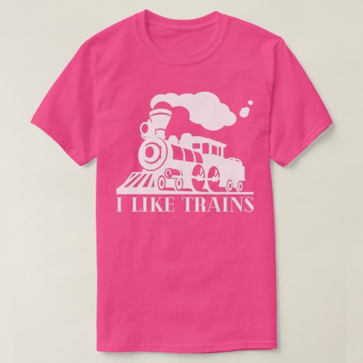 Ich mag Zugfahrer Geschenk 2 T-Shirt (Design vorne)