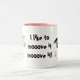 Ich mag zum mooove es mooove es… englische zweifarbige tasse