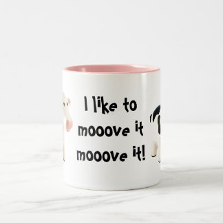 Ich mag zum mooove es mooove es… englische zweifarbige tasse