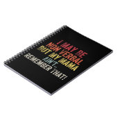 Ich mag zwar nicht mündlich sein, aber meine Mutte Notizblock (Linke Seite)