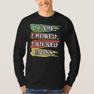 Ich mähte, als ich den Rasenmäher Landscapi gekick T-Shirt