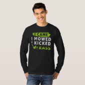 Ich mähte Gras, Rasenmäher T-Shirt (Vorne ganz)