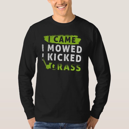 Ich mähte Gras, Rasenmäher T-Shirt (Vorderseite)