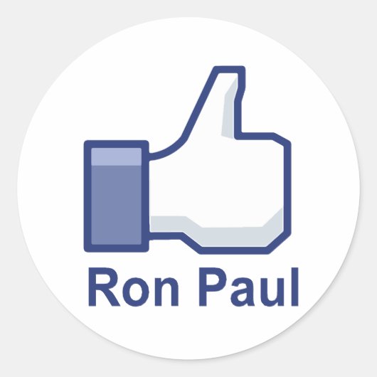 ICH MAKE RON PAUL RUNDER AUFKLEBER (Vorderseite)