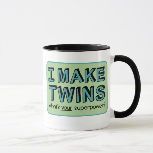Ich MAKE TWINS, was ist deine Supermacht? Tasse (Rechts)