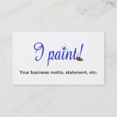 Ich male Kunsthandwerkskarten Visitenkarte (Rückseite)