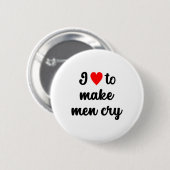 Ich ♥︎ Männer zum Aufklebern bringen Button (Vorne & Hinten)