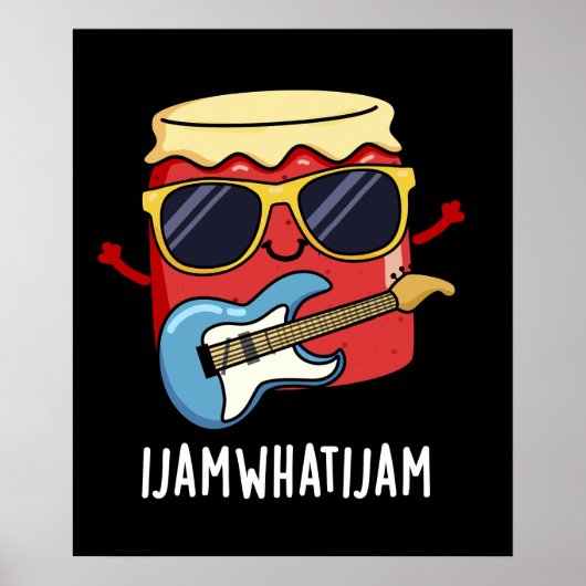 Ich marschiere, was ich Jam Funny Music Food Puff  Poster (Vorne)