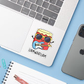 Ich marschiere, was ich lese Funny Music Food Puff Aufkleber (Laptop mit iPhone)