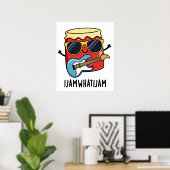 Ich marschiere, was ich lese Funny Music Food Puff Poster (Heimbüro)